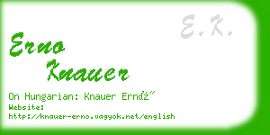 erno knauer business card